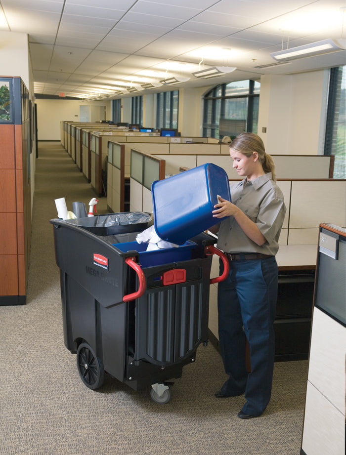 Rubbermaid® Commercial 2956-73-BLUE Deskside Recycling Container, 28-1/8 Qt, Blue