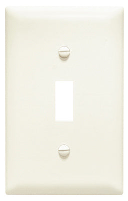 Pass & Seymour Trademaster Wall Plate Jumbo, 1 Gang, 1 Toggle, Almond