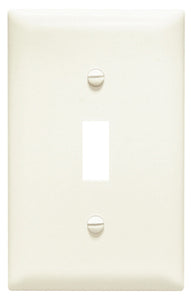 Pass & Seymour Trademaster Wall Plate Jumbo, 1 Gang, 1 Toggle, Almond