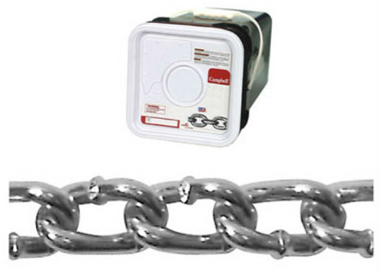 Campbell® 0322026 Twist Link Machine Chain, Zinc Plated, 175' Pail