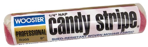 Wooster® R209-9 Candy Stripe® Smooth Roller Cover, 1/4" Nap, 9"