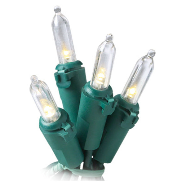 Holiday Wonderland 40830-88A Christmas LED Mini 50-Light Set, Warm White, 13.6'