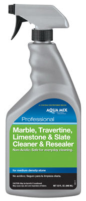 Aqua Mix AMMCRQT Marble Travertine Limestone & Slate Cleaner & Resealer, 1 Qt