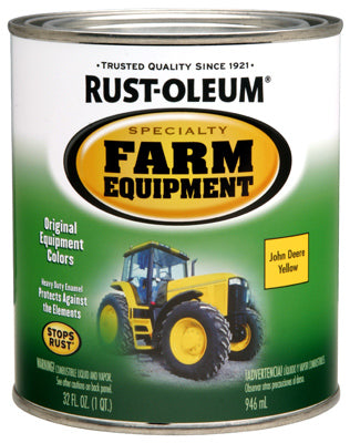 Rust-Oleum® Specialty Farm Equipment Bright Enamel Paint, 1 Qt, John Deere Yellow