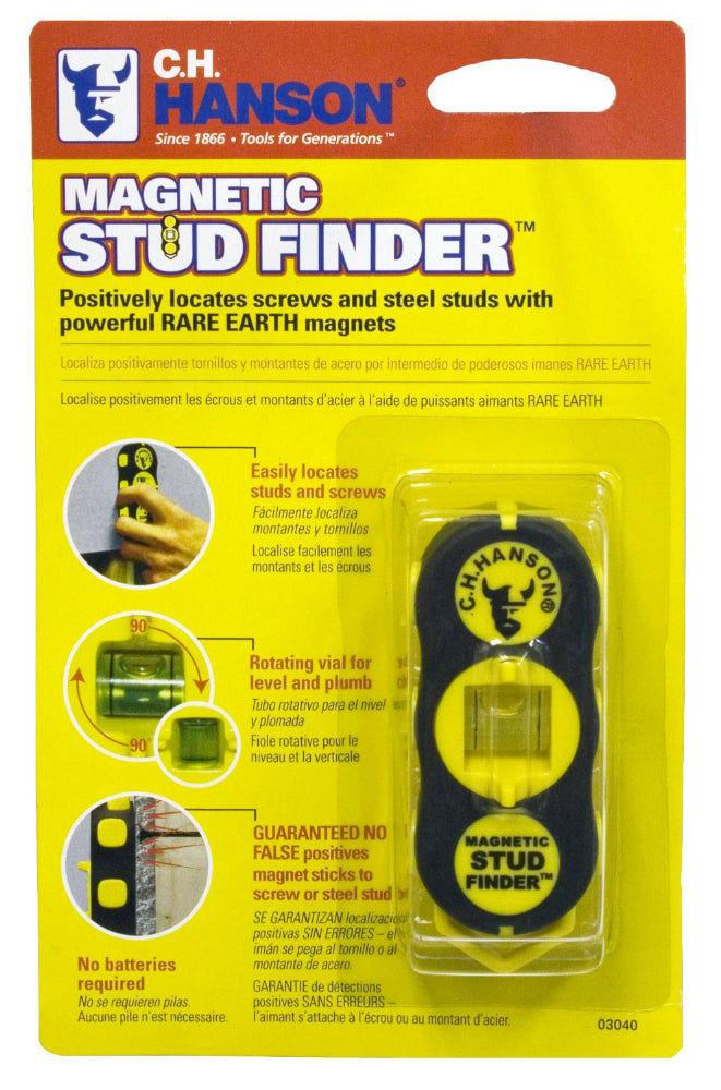 CH Hanson® 03040 Magnetic Stud Finder with Rare Earth Magnets