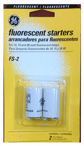 GE Lighting 64818 Fluorescent Starter for 14/15/20W Lamps , 2-Pack