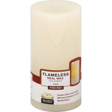 Inglow CGT54600CR01 Battery Operated Wax Pillar Candle 6", Cream
