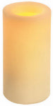 Inglow CGT54600CR01 Battery Operated Wax Pillar Candle 6", Cream