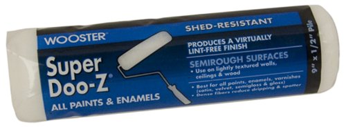 Wooster® R204-9 Super Doo-Z Semirough Shed Resistant Woven Roller Cover,1/2" Nap