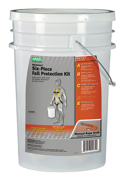 MSA Safety Works® 10095901 Workman™ Six-Piece Fall Protection Kit