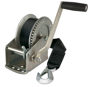 Reese Towpower 74329 Trailer Winch with 20' Strap & Hook, 1500 Lbs Capacity