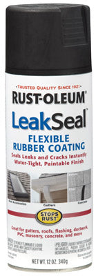 Rust-Oleum® Stops Rust® LeakSeal® Flexible Rubber Coating Spray, 12 Oz, Black