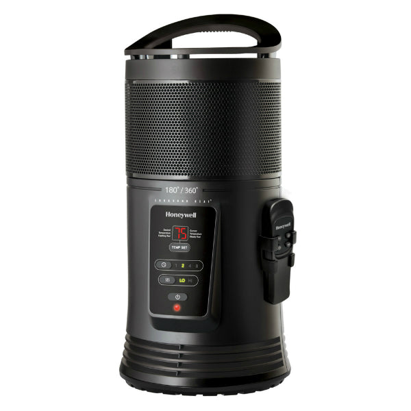 Honeywell HZ-445R Digital 360-Degree Surround Fan Heater with Remote, Black