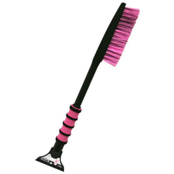 Mallory S24-527PKUS Snow Brush & Ice Scraper with Foam Grip, Pink, 22"