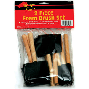 Linzer A8509 High Density Closed Cell Foam Brush Set, 9-Piece