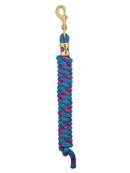 Weaver 35-2100-B16 Poly Lead Rope with a 225 Snap, Blue/Pink/Purple, 5/8"x10'