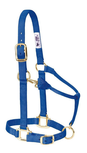 Weaver 35-7036-BL Original Adjustable Chin & Throat Snap Halter,Large Horse,Blue
