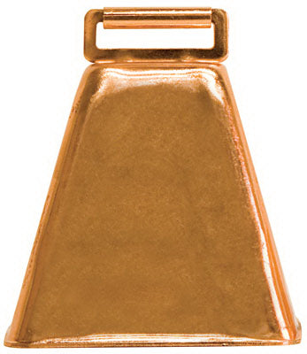 Weaver 65-4474 Copper Plated Over Steel Cow Bell, 3-3/4"H x 3-1/4"W