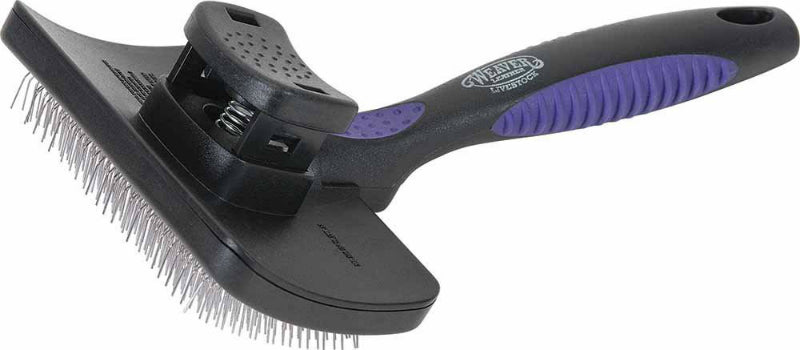 Weaver 69-6011 Livestock Self Cleaning Slicker Brush, 4"W