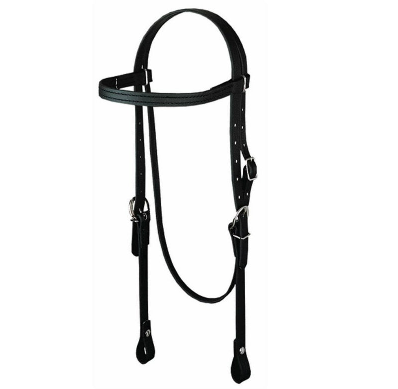 Weaver 35-1999-BK Brahma Webb Trail Gear Browband Headstall, Horse Size, Black
