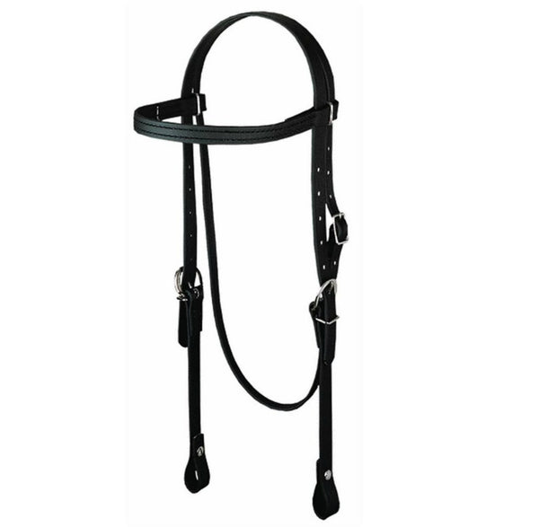 Weaver 35-1999-BK Brahma Webb Trail Gear Browband Headstall, Horse Size, Black