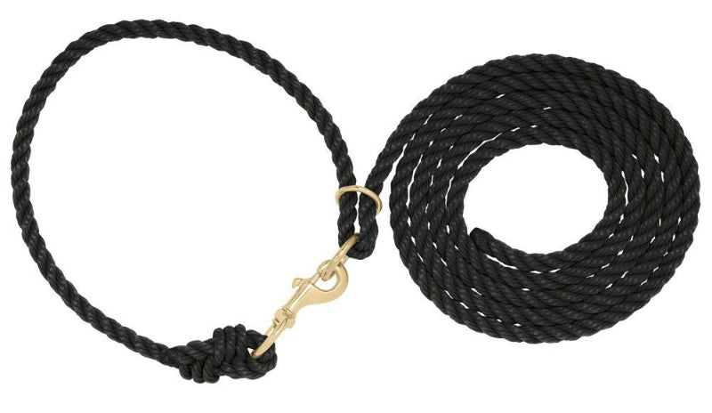 Weaver 35-4040-BK Livestock Adjustable Poly Neck Rope, Black, 1/2" x 10'