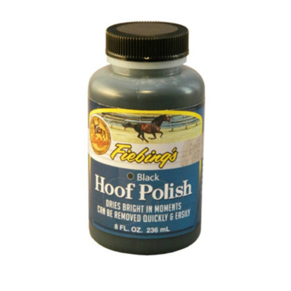 Fiebing’s HFPL01P008Z Water Based Hoof Polish for Horse, Black, 8 Oz