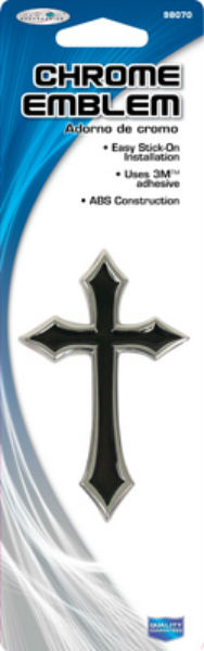 Custom Accessories 98070 Stick-On Auto Emblem, Cross