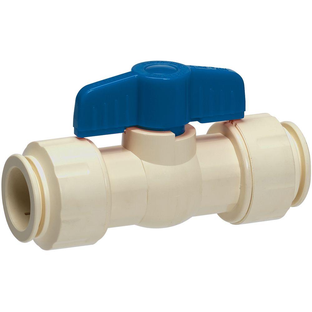 GripWerks™ 126-8-34-34B Push-Fit CPVC Ball Valve, 3/4"