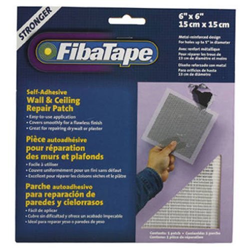 FibaTape® FDW6838-U Perforated Aluminum Repair Patch, 6" x 6", White