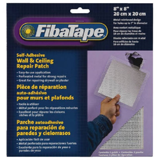FibaTape FDW6838-U Wall & Ceiling Repair Patch, 8" x 8", White