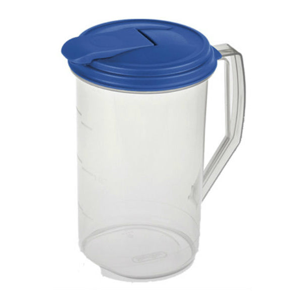 Sterilite® 04864106 Round Pitcher with Hinged Flip-Top Lid/Spout, 2 Qt