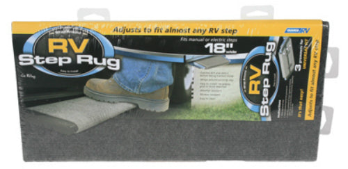 Camco 42925 RV Wrap Around Step Rug, 18" W, Gray