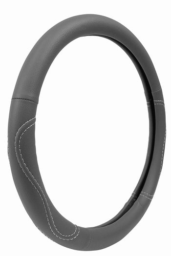 Custom Accessories 38854 Leatherette Steering Wheel Cover, Gray