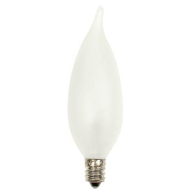 GE Lighting 66105 Bent Tip CA10 Candelabra Base Bulb, Frosted, 25W, 2-Pack