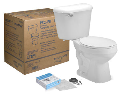 Mansfield 130CTK Pro-Fit 1 Complete Toilet In Box Kit, White