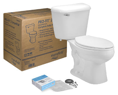 Mansfield 135CTK Pro-Fit 2 Complete Toilet In Box Kit, White