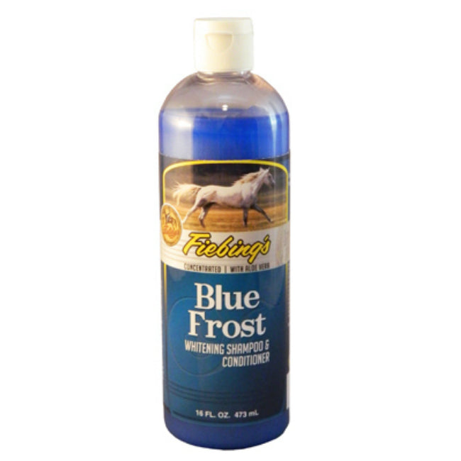 Fiebings BLFR00P016Z Blue Frost Whitening Shampoo & Conditioner for Horse, 16 Oz