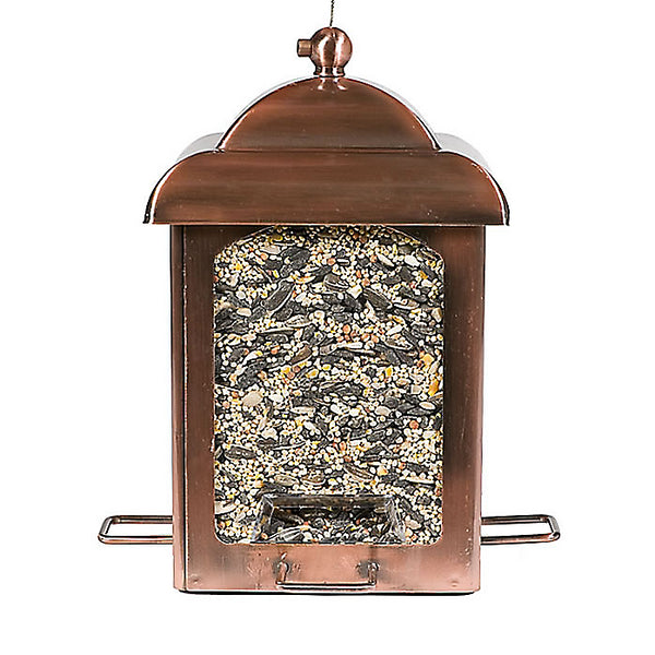 Perky-Pet® 365 Chalet Lantern Bird Feeder, Antique Copper, 10"