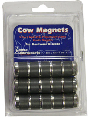 Neogen 9803 Ringed Ferrite Rumen Magnets, 3/4"x2.75", 3-Pack