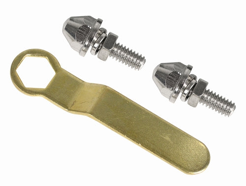 Custom Accessories 93362 Bullet Style Anti-Theft License Plate Fastener, Chrome
