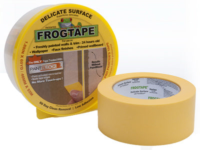 FrogTape 280222 Delicate Surface Painting Tape 1.88" x 60 Yd, Yellow