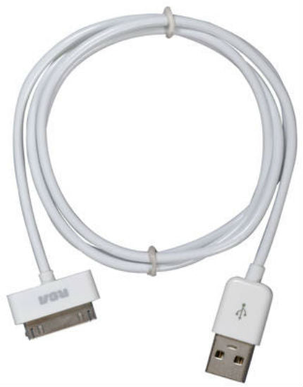 RCA AH740R Power and Sync Cable for iPod, White, 2'