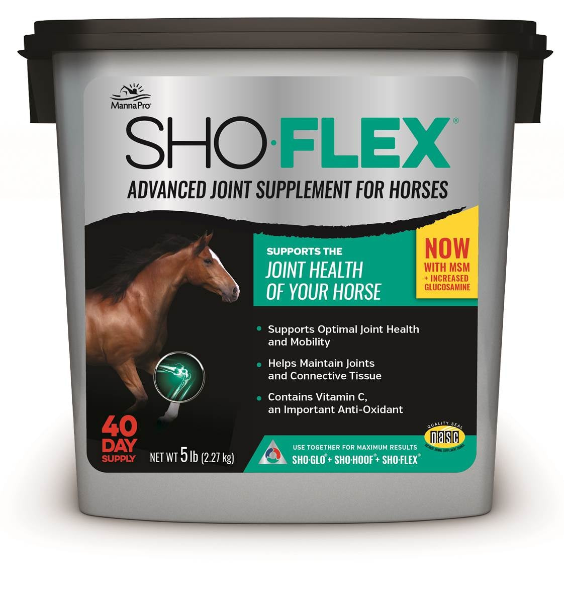 Manna Pro 1000071 Sho-Flex Advanced Joint Supplement for Horses, 5 Lb