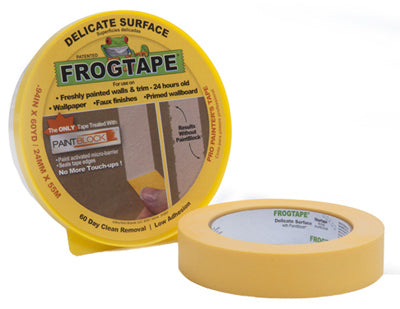 FrogTape 280220 Delicate Surface Painting Tape .94" x 60 Yd, Yellow