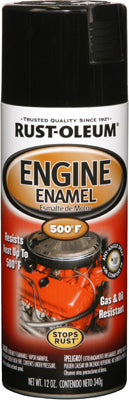 Rust-Oleum® 248932 Automotive Engine Enamel, 12 Oz, Gloss Black