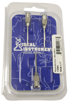 Neogen 1186 Non-Sterile Needles 1", 16 Gauge, Stainless Steel (3-Pack)
