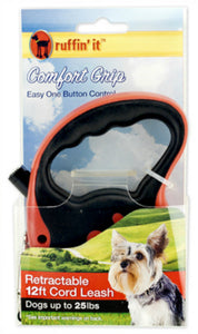 Ruffin' It 98607 Comfort Grip Retractable Cord Leash, 12'