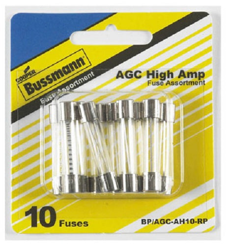Cooper Bussmann BP-AGC-AH10-RP High Amp Fuse Assortment, 10 Piece
