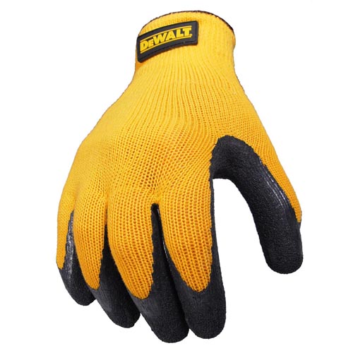 DeWalt® DPG70L-3PK Textured Rubber Coated Gripper Glove, Large, 3-Pack